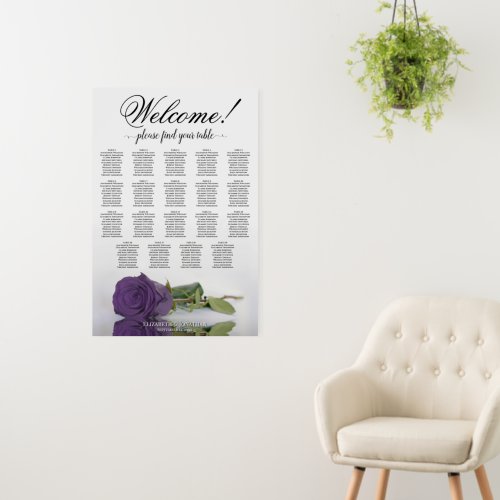 Welcome! Amethyst Rose 19 Table Seating Chart Foam Board