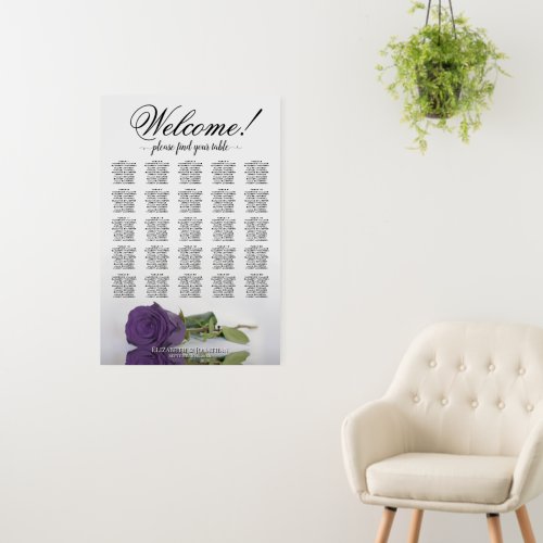 Welcome! Amethyst Rose 25 Table Seating Chart Foam Board