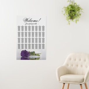 Welcome! Amethyst Rose 32 Table Seating Chart Foam Board