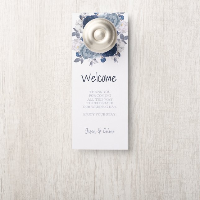Welcome and Do not Disturb Wedding Door Hanger (On Knob)