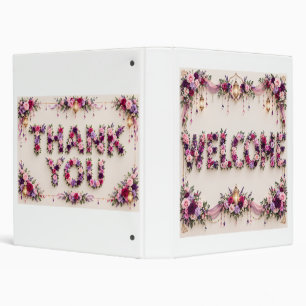 Welcome and thank you 3 ring binder