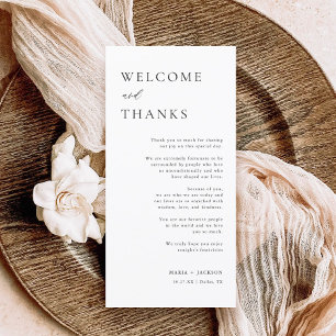 Welcome and Thanks Elegant Thank You Place Cards