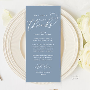 Welcome and Thanks, Modern Dinner Thank You Card