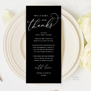 Welcome and Thanks, Modern Dinner Thank You Card