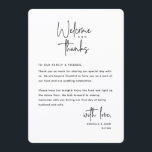 Welcome and Thanks, Place Setting Thank You Card<br><div class="desc">Introducing the perfect finishing touch to your wedding reception - our elegant Black and White Wedding Thank You Place Setting Cards, with card title "Welcome and Thanks" ! Designed to express your heartfelt appreciation for each guest's presence on your special day, these cards are the ideal way to add a...</div>
