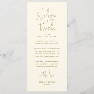Welcome and Thanks, Place Setting Thank You Card