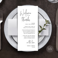 Welcome and Thanks, Place Setting Thank You Card