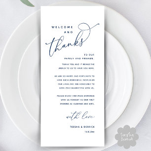 Welcome and Thanks, Place Setting Thank You Card