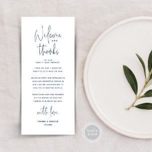 Welcome and Thanks, Place Setting Thank You Card