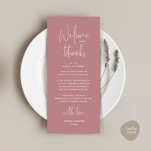 Welcome and Thanks, Place Setting Thank You Card