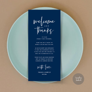 Welcome and Thanks, Place Setting Thank You Card