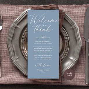 Welcome and Thanks, Place Setting Thank You Card