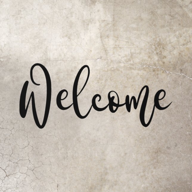 Welcome any color elegant calligraphy script floor decals (Insitu)