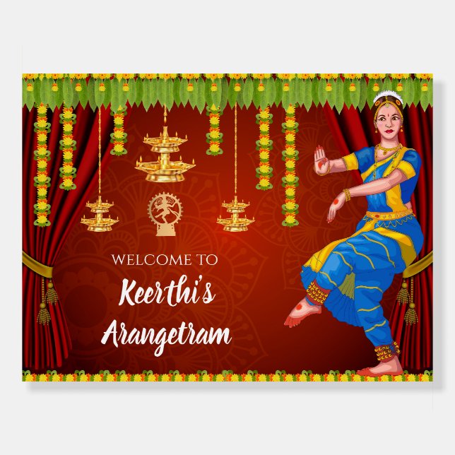 Welcome Arangetram signs & Bharatnatyam signs (Front)