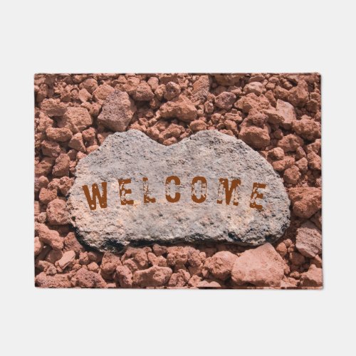 WELCOME Arizona Southwest Lava Rock Stepping Stone Doormat