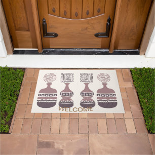 Welcome art door mat