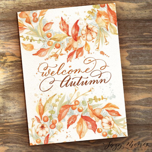Welcome Autumn 5 x 7 Greeting Card (Creator Uploaded)