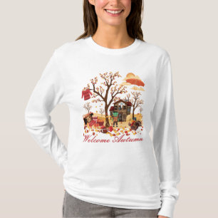 Welcome Autumn Fall Scenery T-Shirt