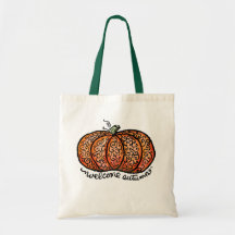 Welcome Autumn filigree pumpkin