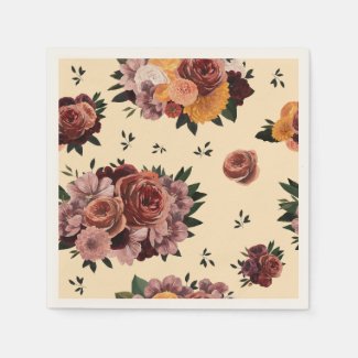 Welcome Autumn Floral Napkins