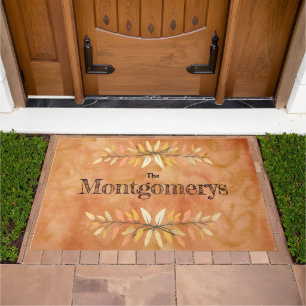 Welcome Autumn  Leaves Personal Custom Doormat