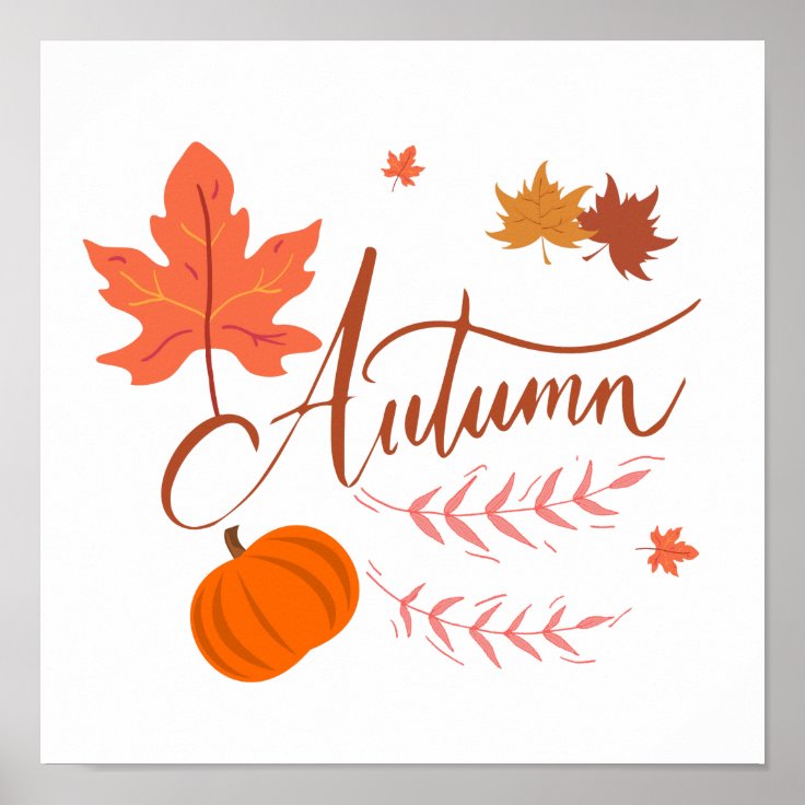 Welcome autumn poster | Zazzle