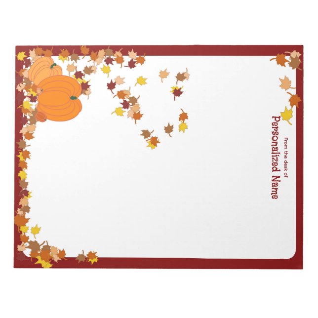 Welcome Autumn - Unlined Notepad (Front)