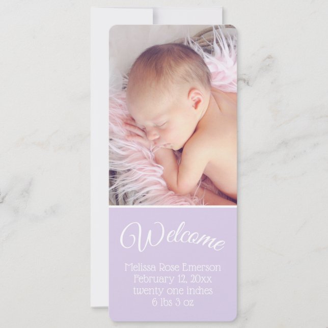 Welcome Baby Announcement (Front)