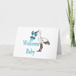Welcome Baby Blue Card