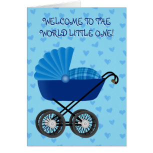 Welcome Baby Boy - 5" x 7" Greeting Card