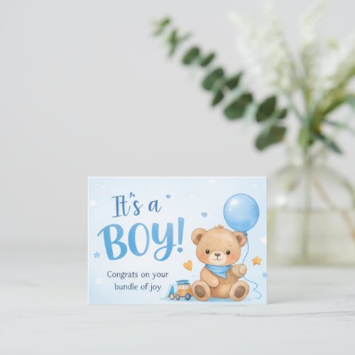 Welcome Baby Boy – A Bundle of Joy Note Card