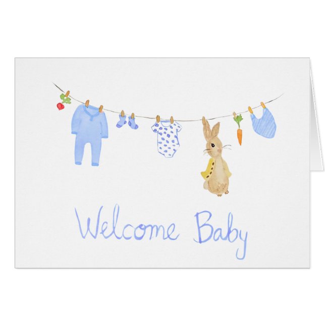 welcome baby boy BETTER Cards (Front Horizontal)