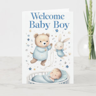 Welcome Baby Boy Card