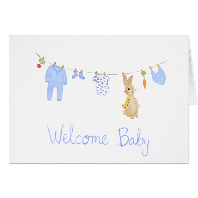 welcome baby boy cards (Front Horizontal)