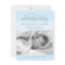Welcome Baby Boy Elegant Light Blue Photo Birth