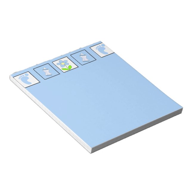 Welcome Baby Boy or Boy Baby Shower Notepad (Angled)