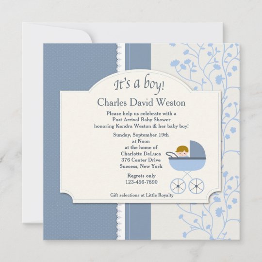 Welcome Baby Boy Shower Invitation | Zazzle.com