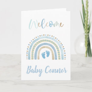 Welcome Baby Card Customizable Name