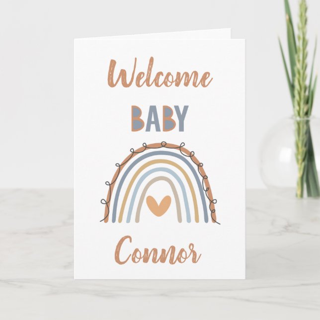 Welcome Baby Customizable Name | Baby Card (Front)