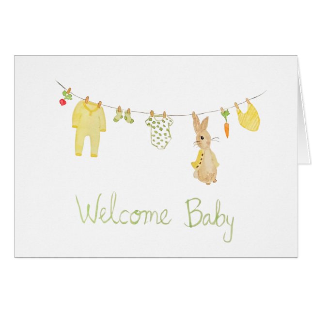 welcome baby gender neutral cards (Front Horizontal)