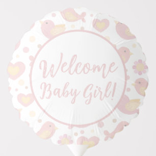 Welcome Baby Girl Balloon