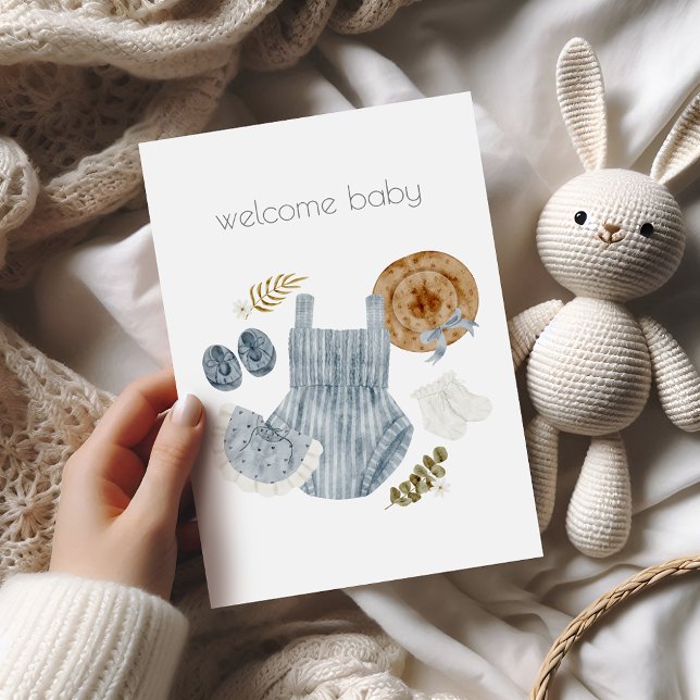 Welcome Baby Girl Boho Congratulations Card (Creator Uploaded)
