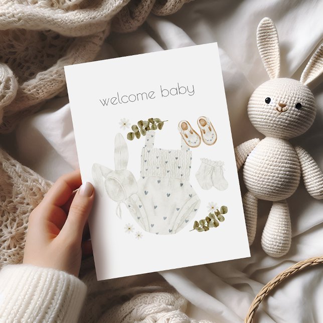 Welcome Baby Girl Boho Congratulations Card (Creator Uploaded)