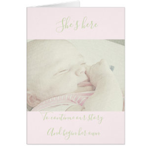 Welcome Baby girl Cards