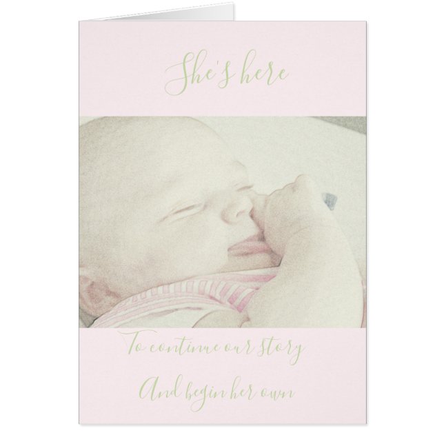 Welcome Baby girl Cards (Front)