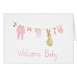 welcome baby girl cards