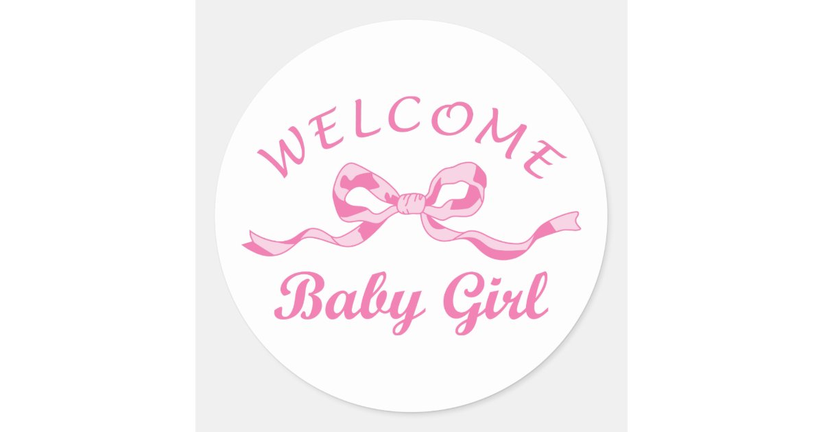 It's a Girl Pink Bow Scrapbook Stickers Baby Shower Favors Baby Girl  Stickers