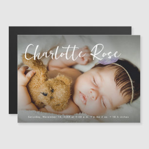 Welcome Baby girl Modern Custom Photo Stats