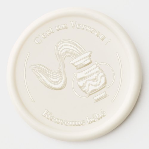 Welcome Baby _ Im an Aquarius  Wax Seal Sticker