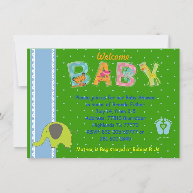 Welcome Baby Invitation (Front)